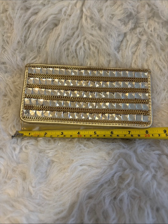 Clutch purse Handbags - Gold Rhinestone-Embellished Evening Clutch Wallet